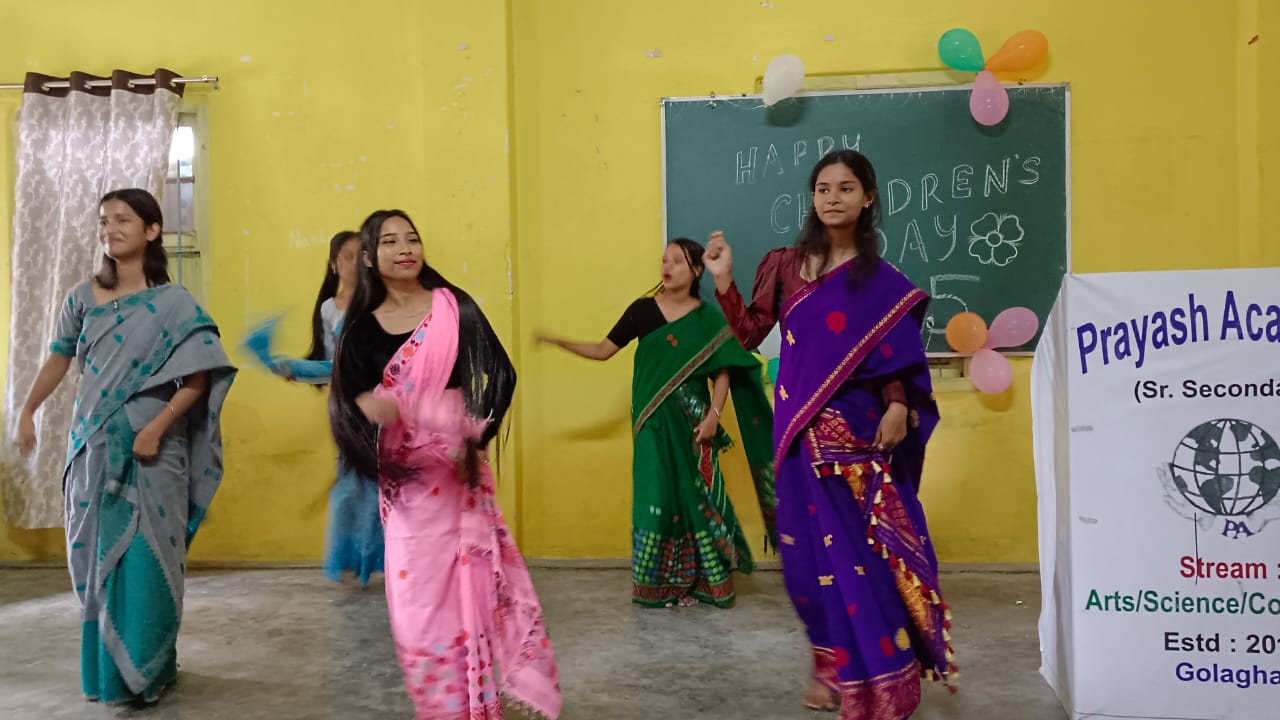 Students of class 12 Dancing